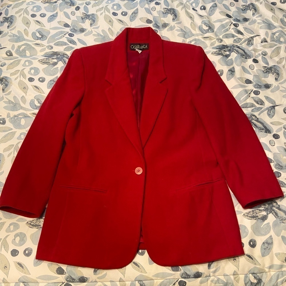 Classic Red Blazer by Coldwater Creek
